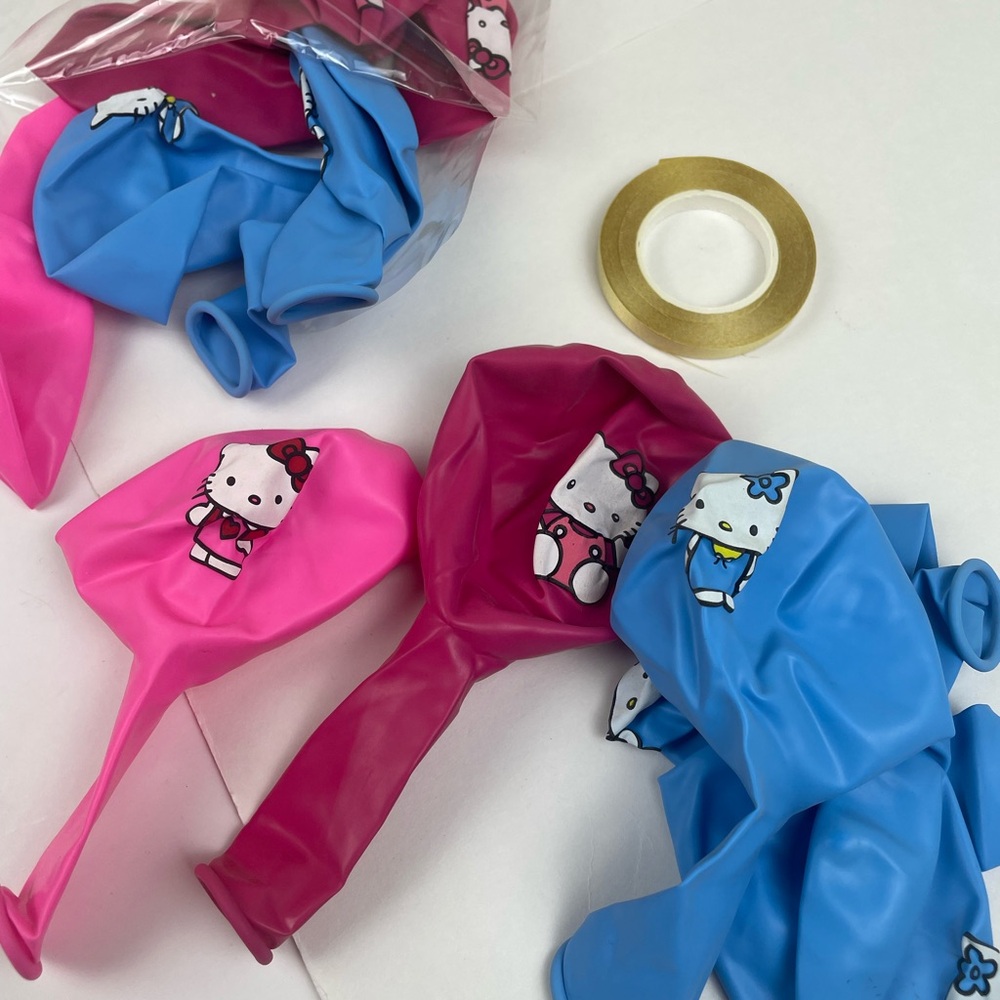 Hello Kitty Birthday Party Decor Set 51pcs Pink Banner Balloons Tablecloth - Picture 8 of 12